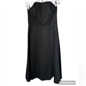 White House Black Market Black Halter Dress Strapless Cocktail Dress Size 0